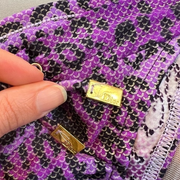 Christian Dior Bikini Set – Purple & Gold Print, Size 6 - Picture 11 of 13